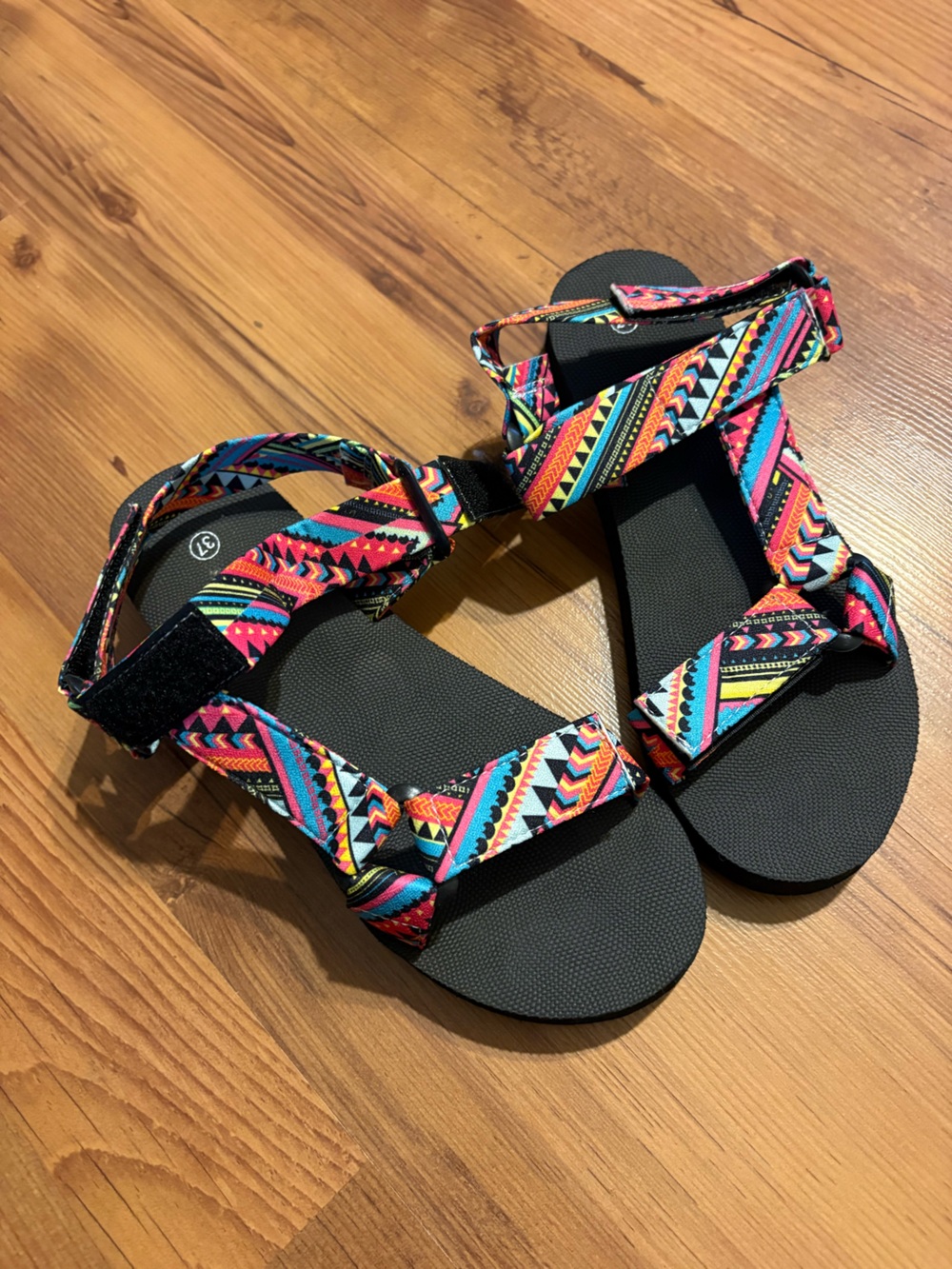 Vibrant Geometric Aztec Sport Sandals